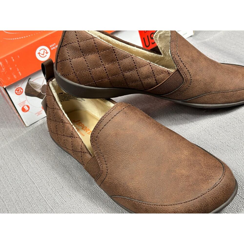 J Sport Lisa Casual Slip On Memory Foam Shoes Womens Size Size 6.5 Brown NEW